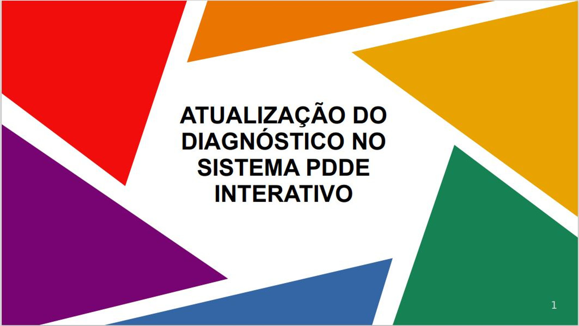 Tutoriais PDDE Interativo